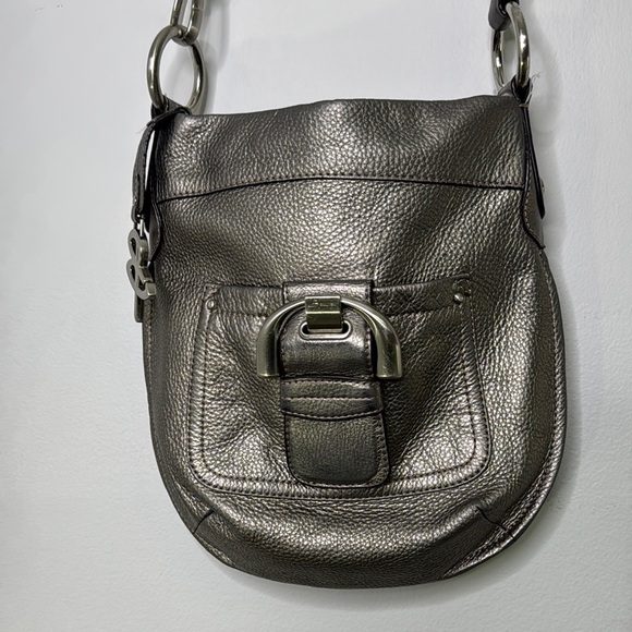 B. Makowsky Silver Crossbody Bag with Adjustable Strap - Picture 3 of 16